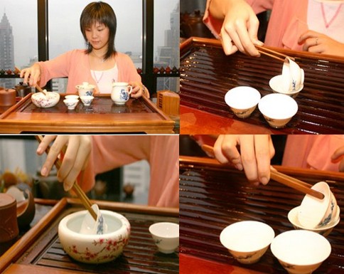 普洱茶盖碗的冲泡方法（美女示范）