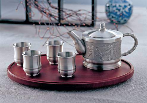 纯锡茶罐：茶叶最好的家有“绿色金属”之称