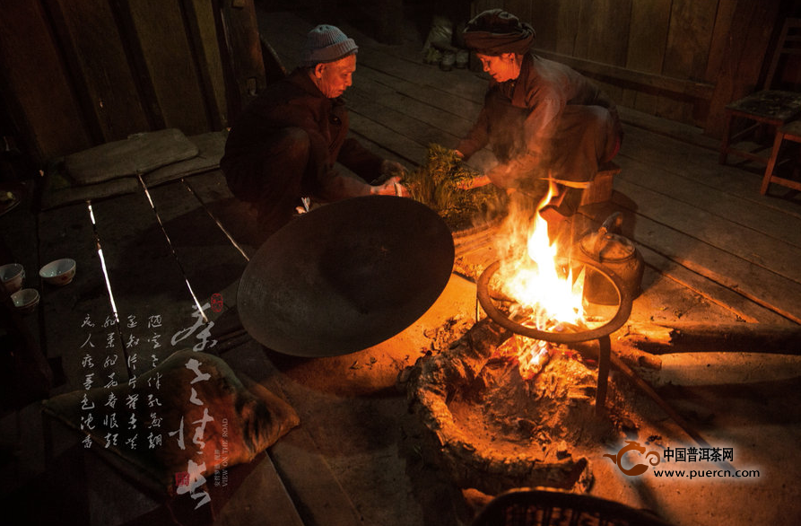 传说中的普洱茶古法制作：普洱茶古法茶青真实再现