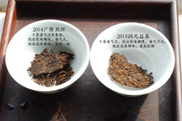 2014年广隆熟饼与2015年润元昌春对冲品鉴