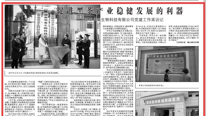 黑茶公司又一次上了《中国工商报》说明了什么?