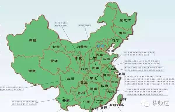 中国六大茶类简介及产区分布地图，一目了然，快速懂茶！