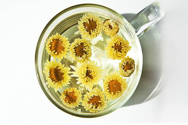 在热火的季节里适合多多享用淡雅的菊花茶