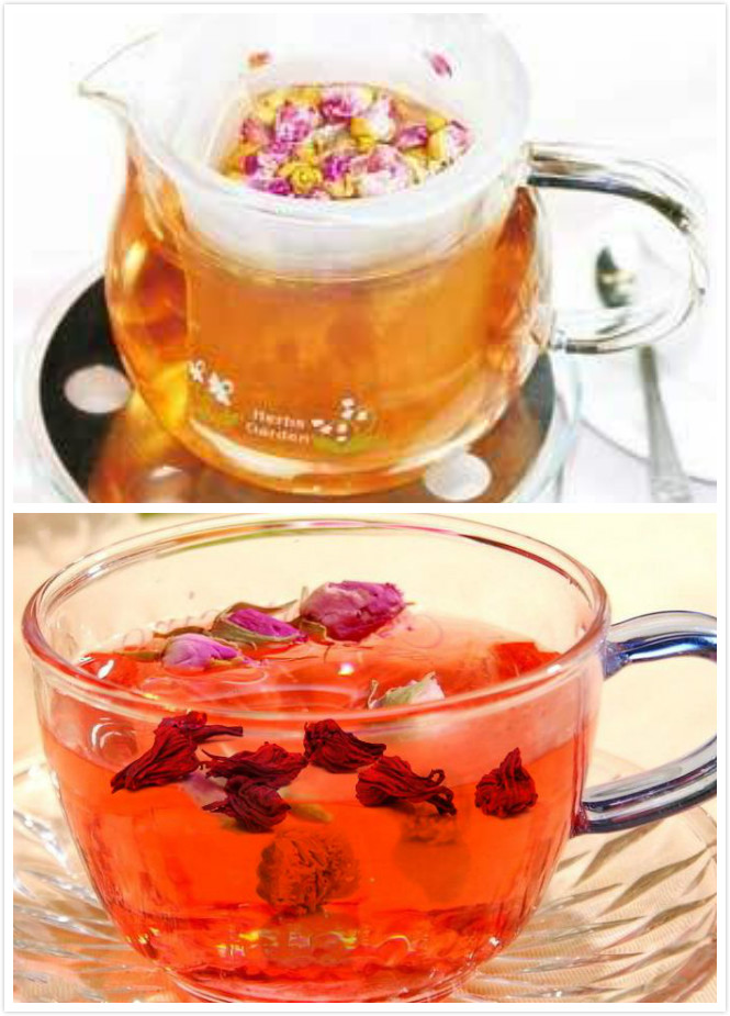 美白祛斑花茶有哪些玫瑰花、桃花茶等